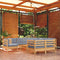 tsilova Tsilova Deutschland Gartenmöbel-Sets 10-tlg. Garten-Lounge-Set mit Grauen Kissen Kiefer Massivholz