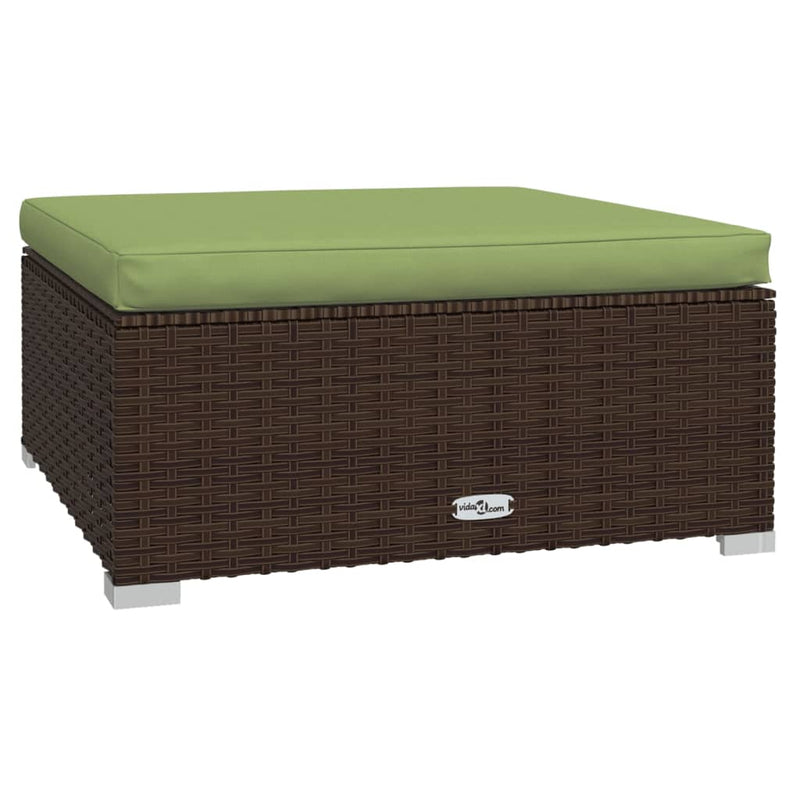 tsilova Tsilova Deutschland Gartenmöbel-Sets 10-tlg. Garten-Lounge-Set mit Kissen Braun Poly Rattan