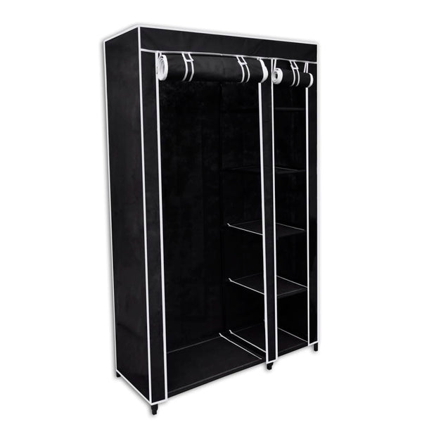 tsilova Tsilova Deutschland Kleiderschränke Faltbarer Stoffschrank Schwarz 110 x 45 x 175 cm