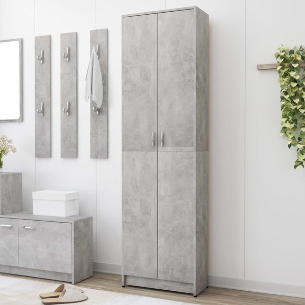 tsilova Tsilova Deutschland Kleiderschränke Garderobenschrank Betongrau 55x25x189 cm Holzwerkstoff