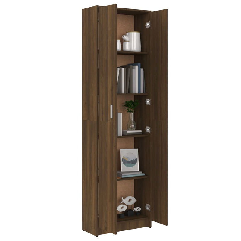 tsilova Tsilova Deutschland Kleiderschränke Garderobenschrank Braun Eiche-Optik 55x25x189 cm Holzwerkstoff