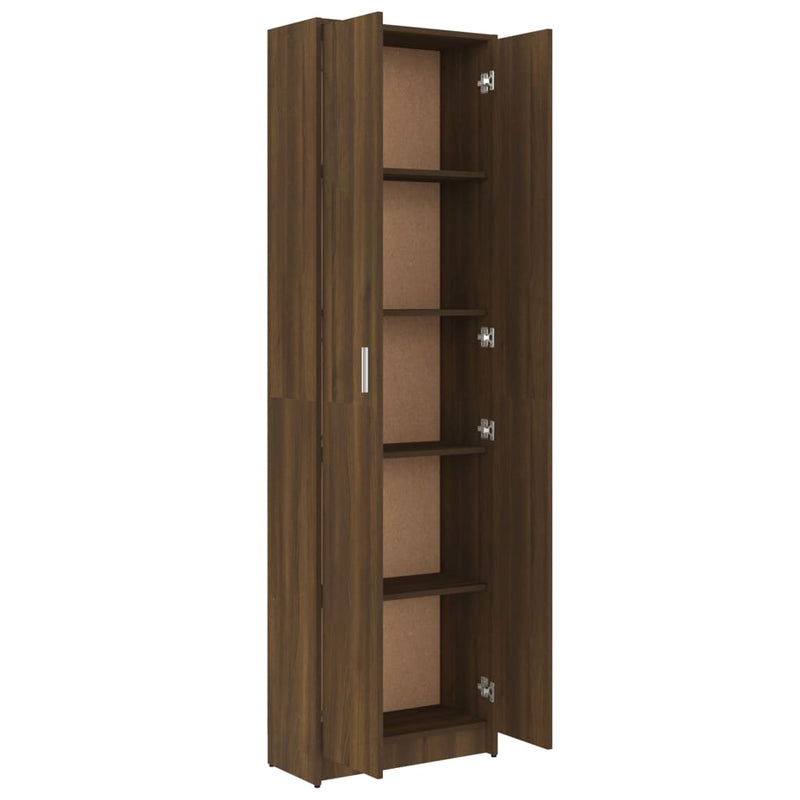 tsilova Tsilova Deutschland Kleiderschränke Garderobenschrank Braun Eiche-Optik 55x25x189 cm Holzwerkstoff