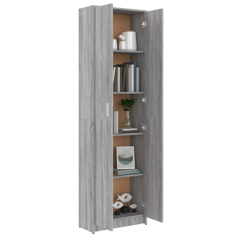 tsilova Tsilova Deutschland Kleiderschränke Garderobenschrank Grau Sonoma 55x25x189 cm Holzwerkstoff