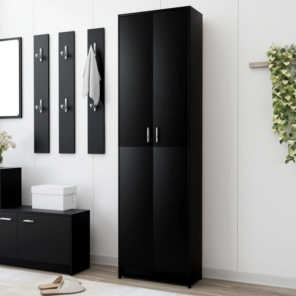 tsilova Tsilova Deutschland Kleiderschränke Garderobenschrank Schwarz 55x25x189 cm Holzwerkstoff