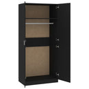 tsilova Tsilova Deutschland Kleiderschränke Kleiderschrank Schwarz 90x52x200 cm Holzwerkstoff