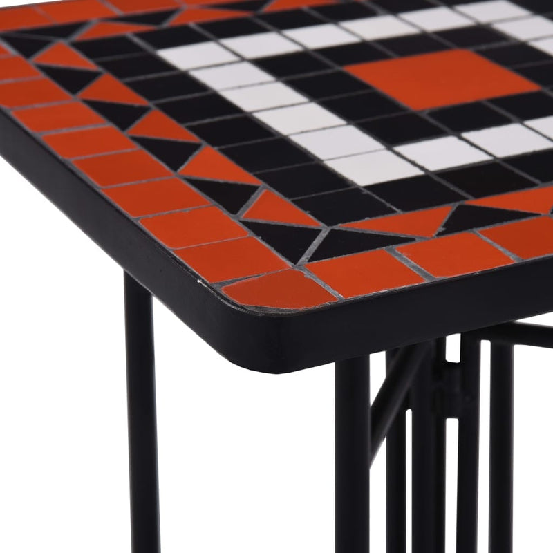 tsilova Tsilova Deutschland Pflanzenständer Mosaik-Beistelltisch Terrakotta und Weiß Keramik