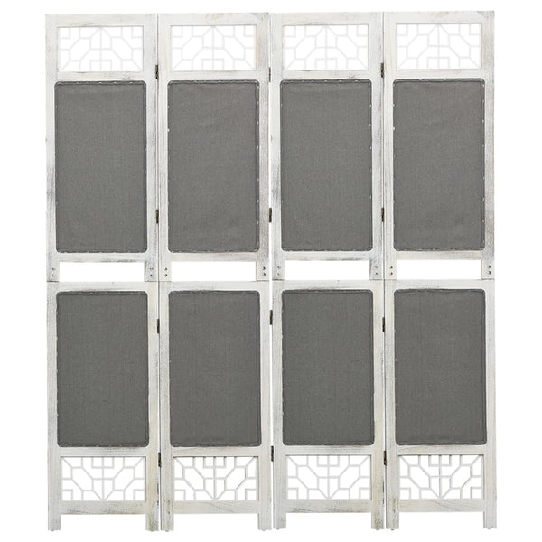 tsilova Tsilova Deutschland Raumteiler 338555 vidaXL 4-Panel Room Divider Grey 140x165 cm Fabric