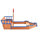 tsilova Tsilova Deutschland Sandkästen Sandkasten Piratenschiff Tannenholz 190x94,5x101 cm