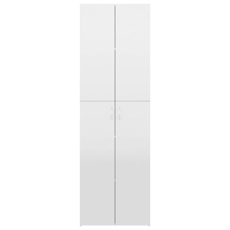 tsilova vidaXL Aktenschränke Büroschrank Hochglanz-Weiß 60x32x190 cm Holzwerkstoff