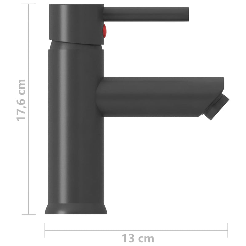 tsilova vidaXL Armaturen Waschtischarmatur Grau 130x176 mm