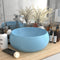 tsilova vidaXL Badezimmer-Waschbecken Luxuriöses Waschbecken Rund Matt Hellblau 40x15 cm Keramik