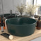 tsilova vidaXL Badezimmer-Waschbecken Luxus-Waschbecken mit Überlauf Matt Dunkelgrün 36x13 cm Keramik