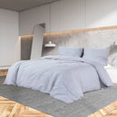 tsilova vidaXL Bettbezüge Bettwäsche-Set Grau 135x200 cm Baumwolle
