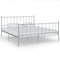 tsilova vidaXL Betten & Bettgestelle Bett Grau Metall 140x200 cm