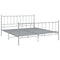 tsilova vidaXL Betten & Bettgestelle Bett Grau Metall 140x200 cm