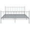 tsilova vidaXL Betten & Bettgestelle Bett Grau Metall 140x200 cm