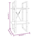 tsilova vidaXL Bücherregale & Bücherschränke Bücherregal 2 Fächer Braun Eiche-Optik 40x30x70cm Holzwerkstoff