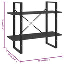 tsilova vidaXL Bücherregale & Bücherschränke Bücherregal 2 Fächer Grau 80x30x70 cm Holzwerkstoff