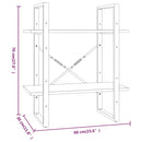 tsilova vidaXL Bücherregale & Bücherschränke Bücherregal 2 Fächer Grau Sonoma 60x30x70 cm Holzwerkstoff