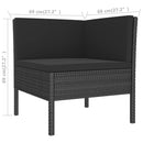 tsilova vidaXL Gartenmöbel-Sets 10-tlg. Garten-Lounge-Set mit Auflagen Poly Rattan Schwarz