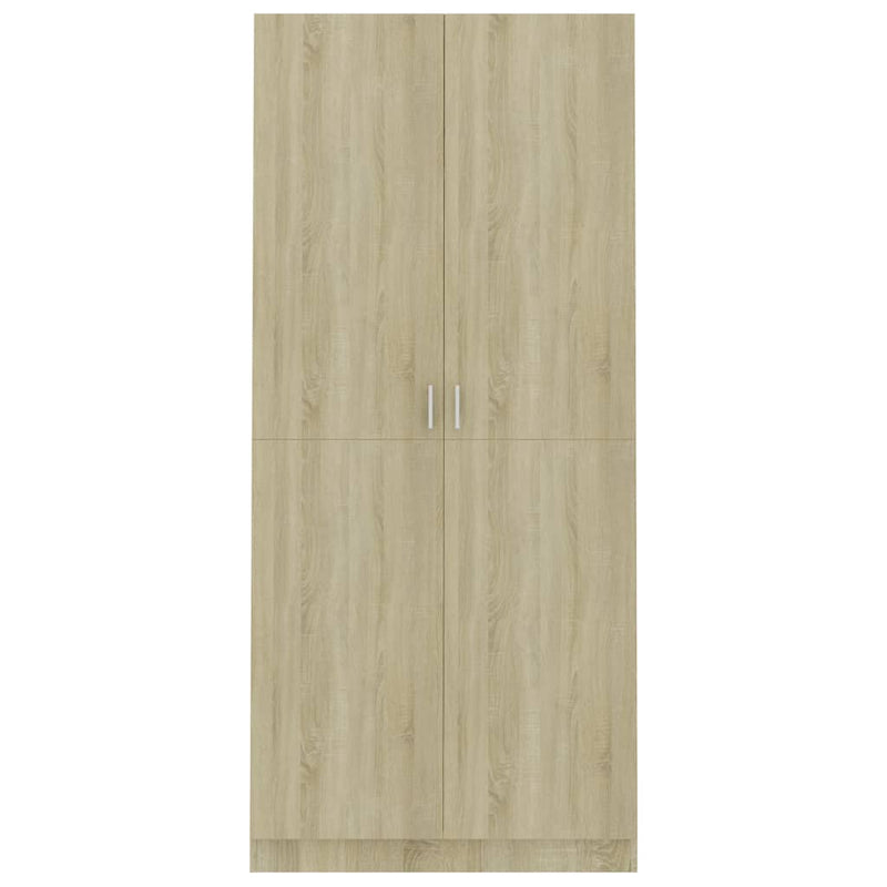 tsilova vidaXL Kleiderschränke Kleiderschrank Sonoma-Eiche 90x52x200 cm Holzwerkstoff