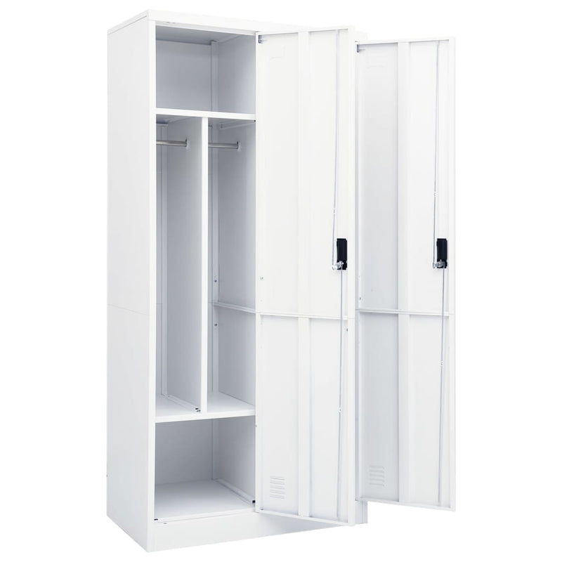 tsilova vidaXL Kleiderschränke Kleiderschrank Weiß 80x50x180 cm Stahl