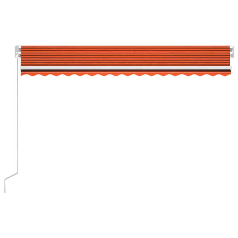 tsilova vidaXL Markisen Automatische Markise mit LED & Windsensor 450x300 Orange/Braun