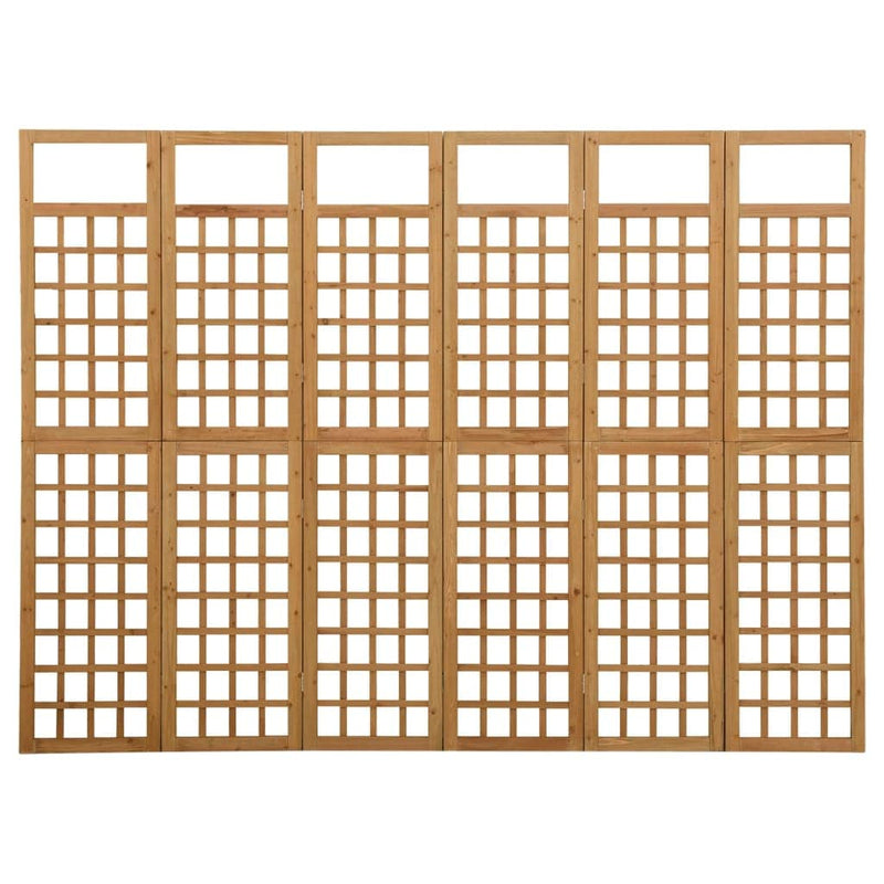 tsilova vidaXL Raumteiler 6-tlg. Paravent/Spalier Massivholz Tanne 242,5x180 cm