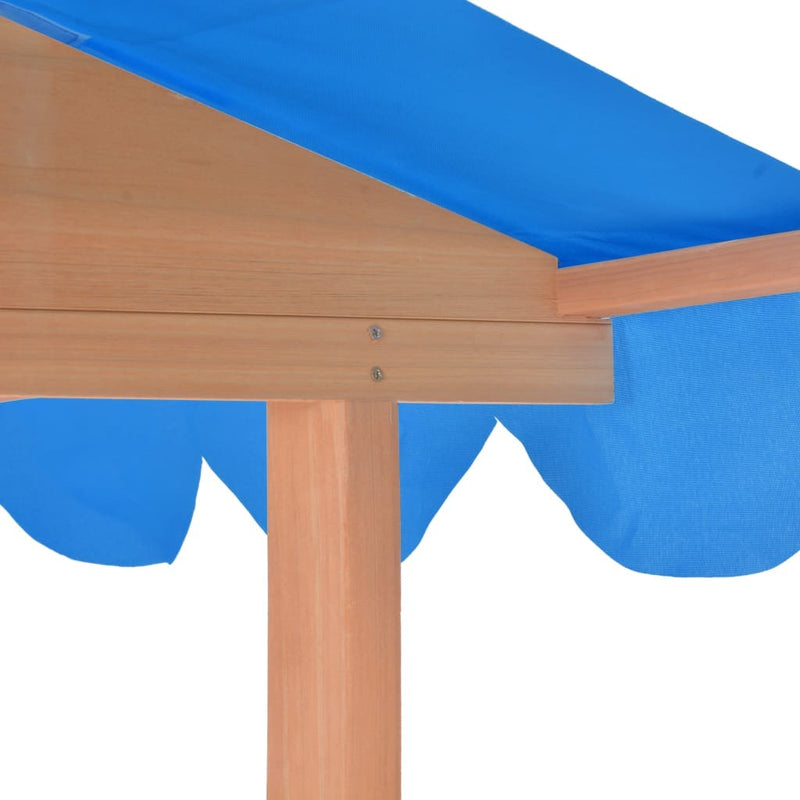 tsilova vidaXL Sandkästen Kinderspielhaus mit Sandkasten Tannenholz Blau UV50