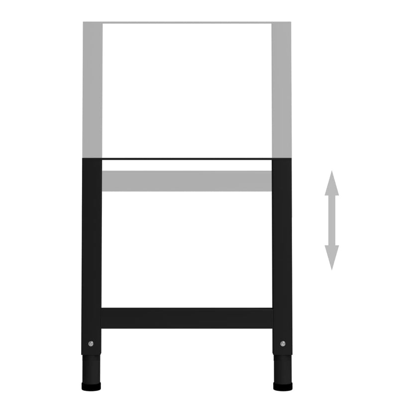 tsilova vidaXL Tischbeine Werkbankgestell Verstellbar 2 Stk. Metall 55x(69-95,5) cm