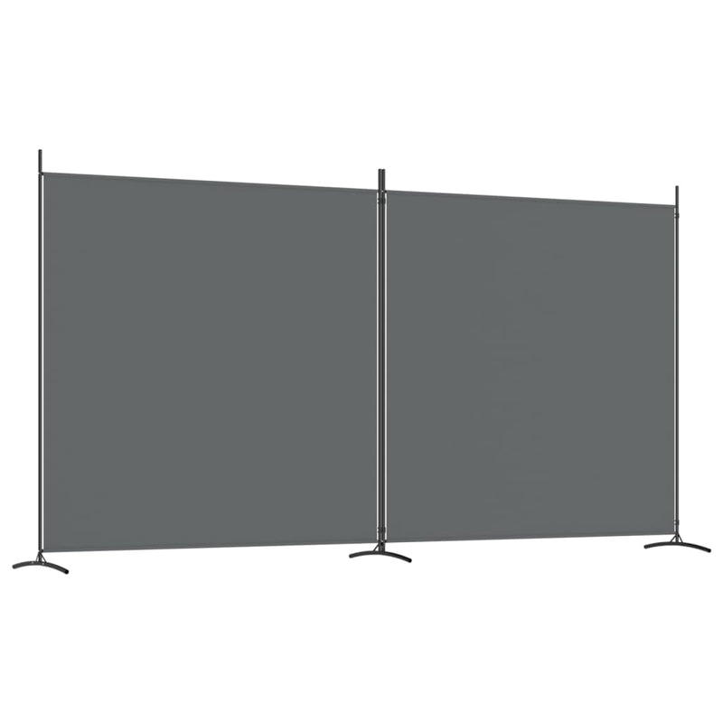 tsilova Tsilova Deutschland Raumteiler 2-tlg. Paravent Anthrazit 348x180 cm Stoff