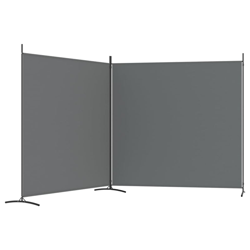 tsilova Tsilova Deutschland Raumteiler 2-tlg. Paravent Anthrazit 348x180 cm Stoff