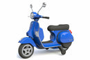 tsilova Menila Piaggio Vespa Blau Piaggio Vespa Roller Scooter Kinder Motorrad mit Stützräder 2x 20W 12V 7Ah Lizenz