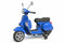 tsilova Menila Piaggio Vespa Blau Piaggio Vespa Roller Scooter Kinder Motorrad mit Stützräder 2x 20W 12V 7Ah Lizenz
