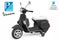 tsilova Menila Piaggio Vespa Schwarz Piaggio Vespa Roller Scooter Kinder Motorrad mit Stützräder 2x 20W 12V 7Ah Lizenz