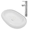 tsilova Tsilova Badezimmer-Waschbecken Bad-Waschbecken mit Mischbatterie Keramik Oval Weiß