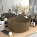 tsilova Tsilova Deutschland Badezimmer-Waschbecken Luxuriöses Waschbecken Rund Matt Creme 40x15 cm Keramik