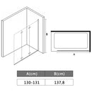 tsilova Tsilova Deutschland Duschkabinen & -türen Faltbare Duschkabine 3 Paneele ESG 130 x 138 cm