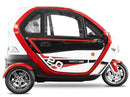 tsilova Tsilova Deutschland Elektrofahrzeug Rot / Weiß EEC Elektroauto Geco Ole 3000 V8 3kW inkl. 72V 60AH Batterien Straßenzulassung für 2 Pers