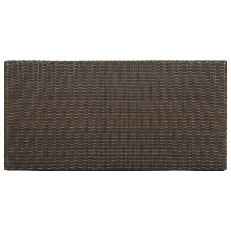 tsilova Tsilova Deutschland Esstische Bartisch mit Regal Braun 120x60x110 cm Poly Rattan