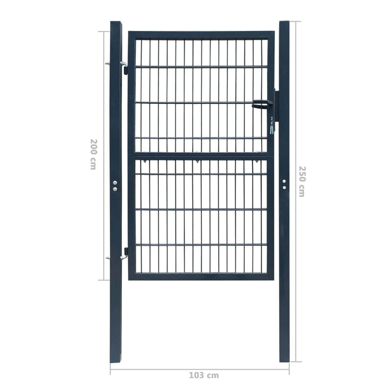 tsilova Tsilova Deutschland Gartentore Zauntor Stahl 106x248 cm Anthrazit