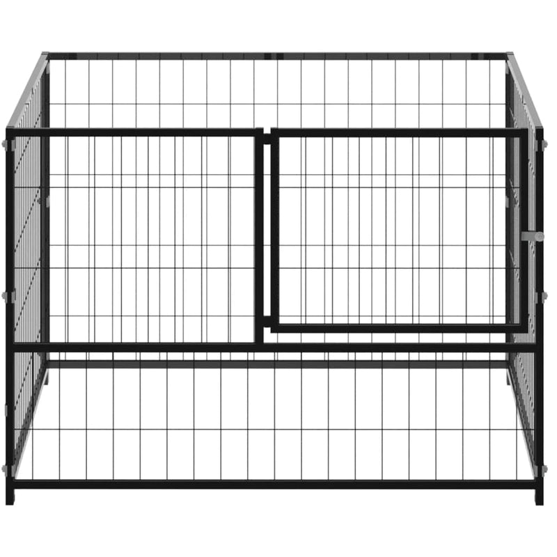 tsilova Tsilova Deutschland Hundezwinger & -ausläufe Hundezwinger Schwarz 100x100x70 cm Stahl