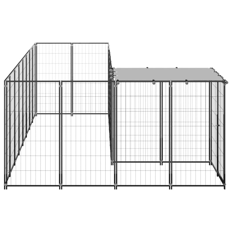 tsilova Tsilova Deutschland Hundezwinger & -ausläufe Hundezwinger Schwarz 6,05 m² Stahl