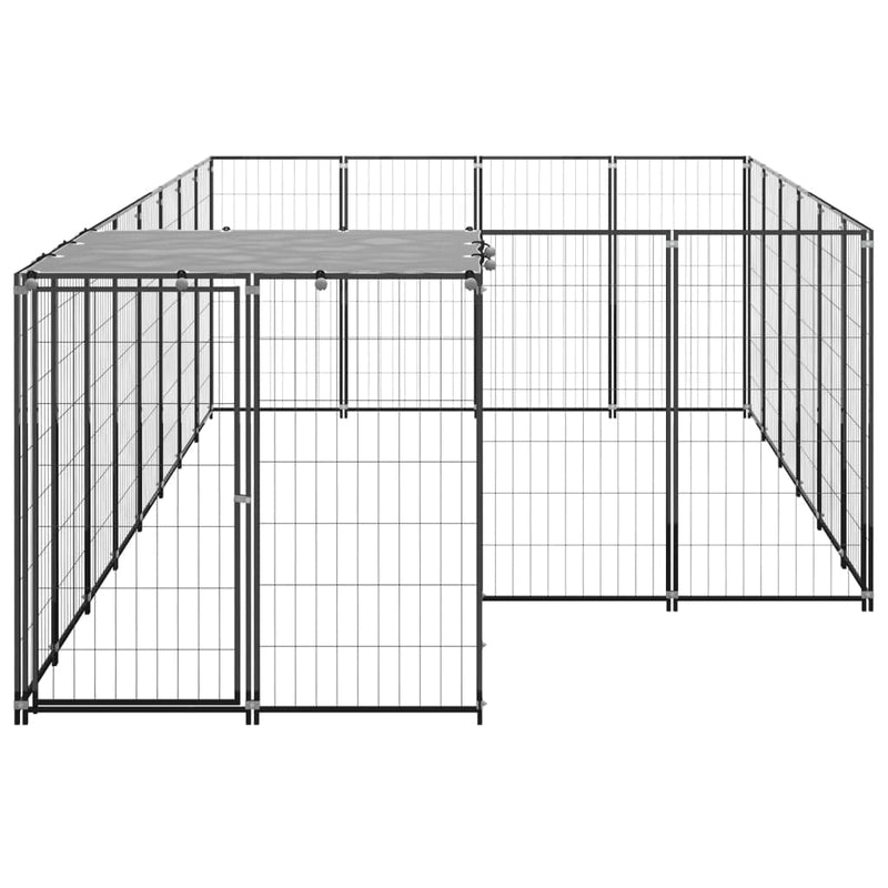 tsilova Tsilova Deutschland Hundezwinger & -ausläufe Hundezwinger Schwarz 8,47 m² Stahl