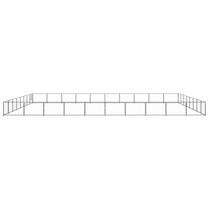 tsilova Tsilova Deutschland Hundezwinger & -ausläufe Hundezwinger Schwarz 80 m² Stahl