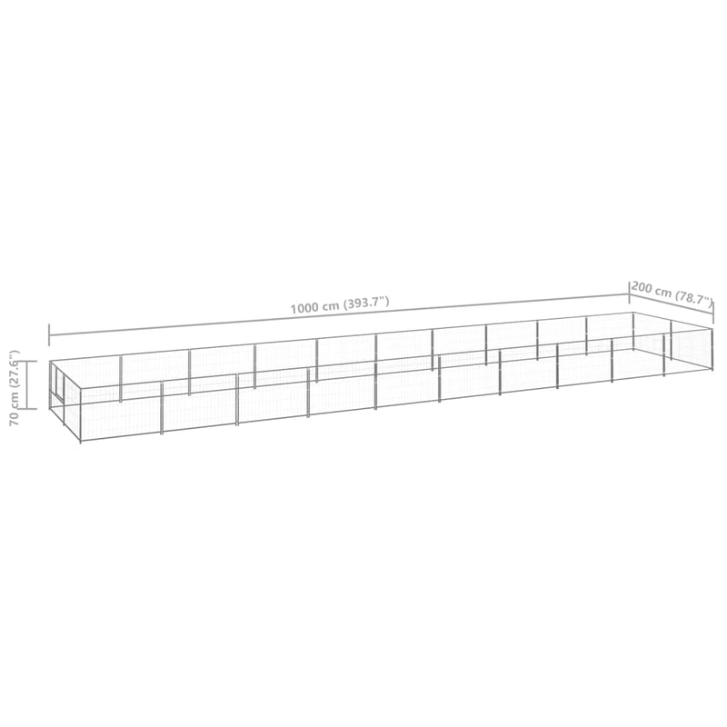 tsilova Tsilova Deutschland Hundezwinger & -ausläufe Hundezwinger Silbern 20 m² Stahl