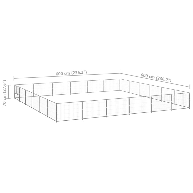 tsilova Tsilova Deutschland Hundezwinger & -ausläufe Hundezwinger Silbern 36 m² Stahl