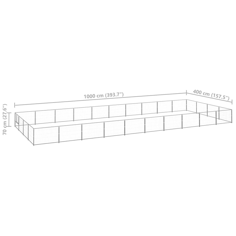 tsilova Tsilova Deutschland Hundezwinger & -ausläufe Hundezwinger Silbern 40 m² Stahl