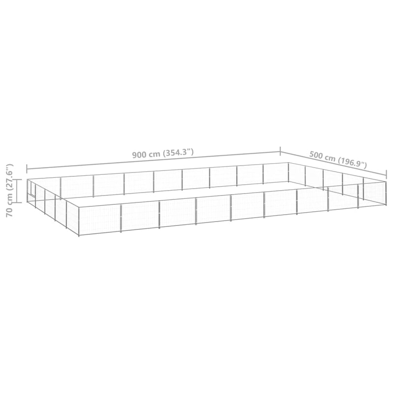 tsilova Tsilova Deutschland Hundezwinger & -ausläufe Hundezwinger Silbern 45 m² Stahl