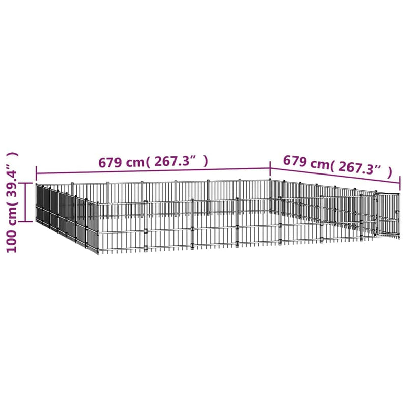 tsilova Tsilova Deutschland Hundezwinger & -ausläufe Outdoor-Hundezwinger Stahl 46,1 m²